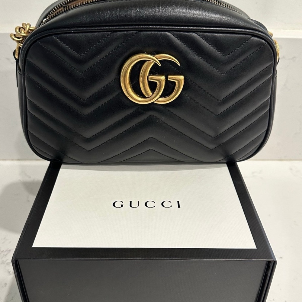 Gucci Black Leather Crossbody Bag